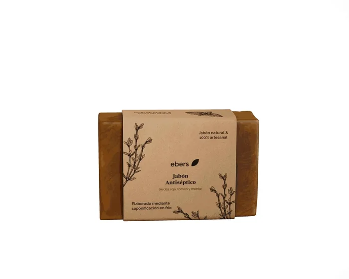 Jabón de Aceite de Coco Tratamiento antiséptico de arcilla roja – Ebers – 100 gr