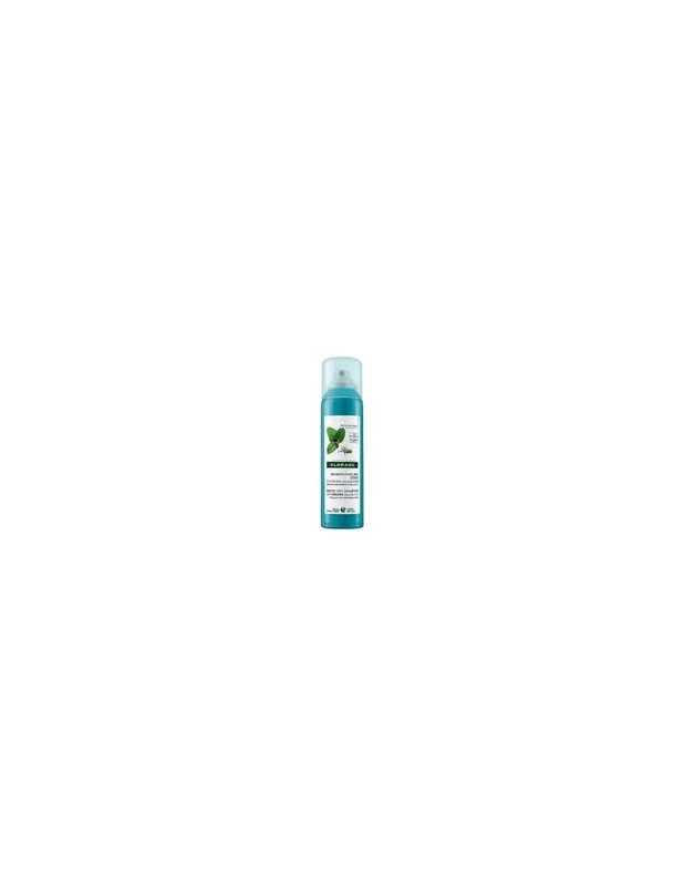 Klorane Champú Seco Detox Menta Acuática Bio, 150 Ml