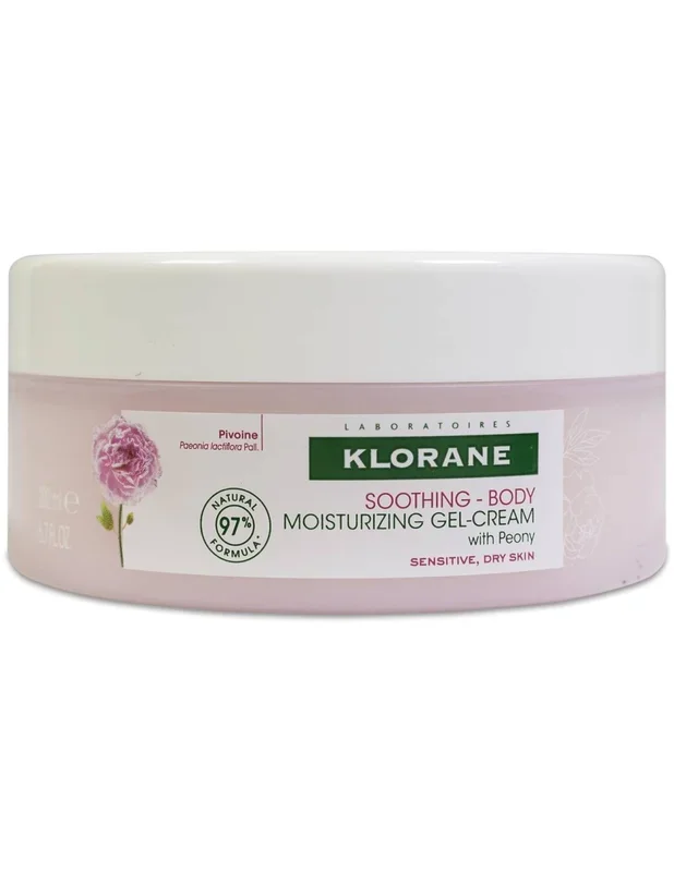 Klorane Gel Crema Hidrantante Corporal Peonía, 200 Ml