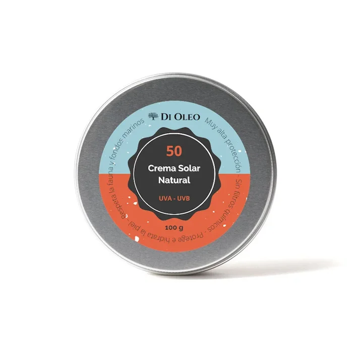 Lata Crema Solar Natural con Oxido de Zinc FPS50, Di Oleo