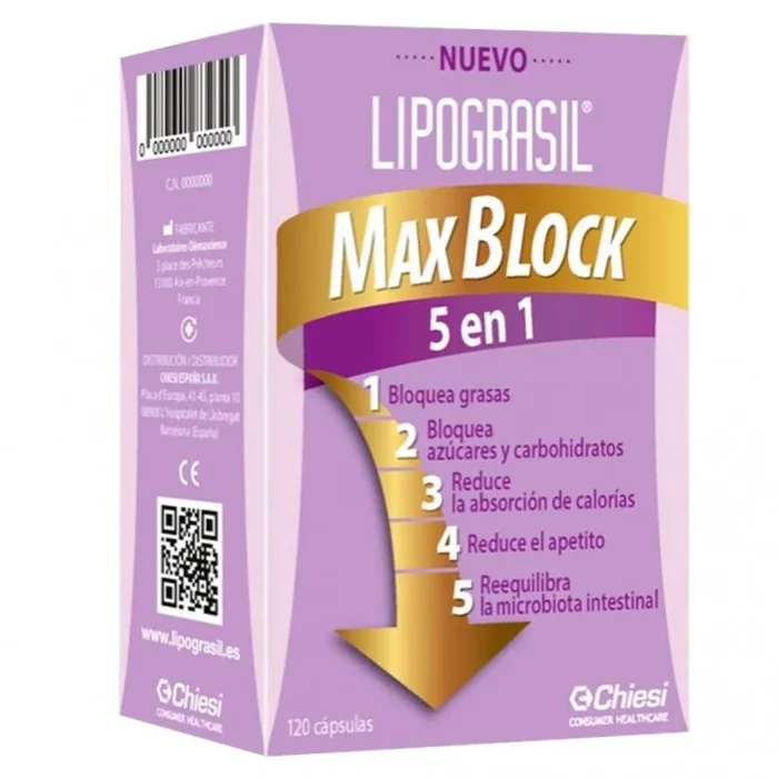 LIPOGRASIL MAX BLOCK 5 EN 1 TRATAMIENTO 120 CAPSULAS