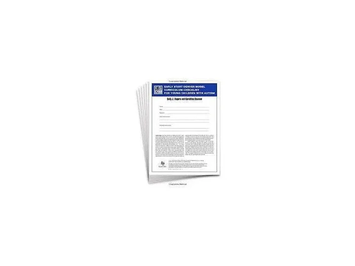 Lista de Verificación del Curricula del Modelo Denver de Atención Temprana (Pack de 15 Juegos de Hojas de Respuestas)