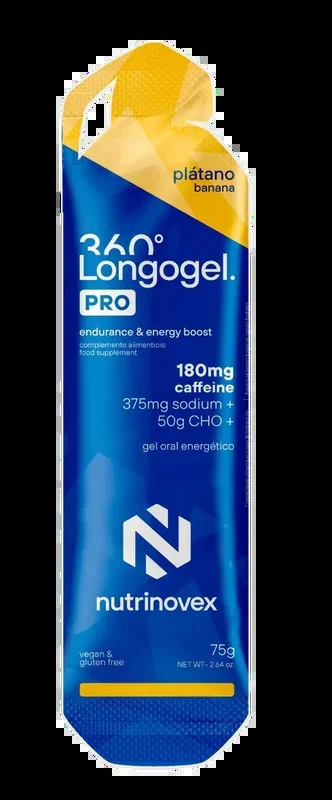 Longogel 360 Pro: Sabor Plátano · Nutrinovex · 75 gramos
