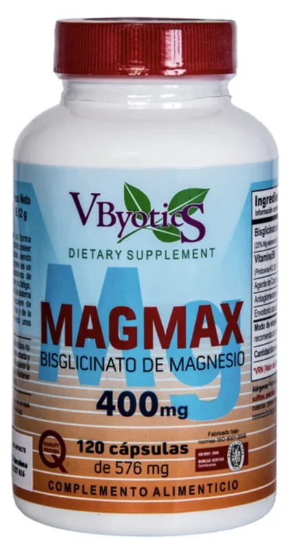 MagMax – Bisglicinato de Magnesio · VByotics · 120 cápsulas