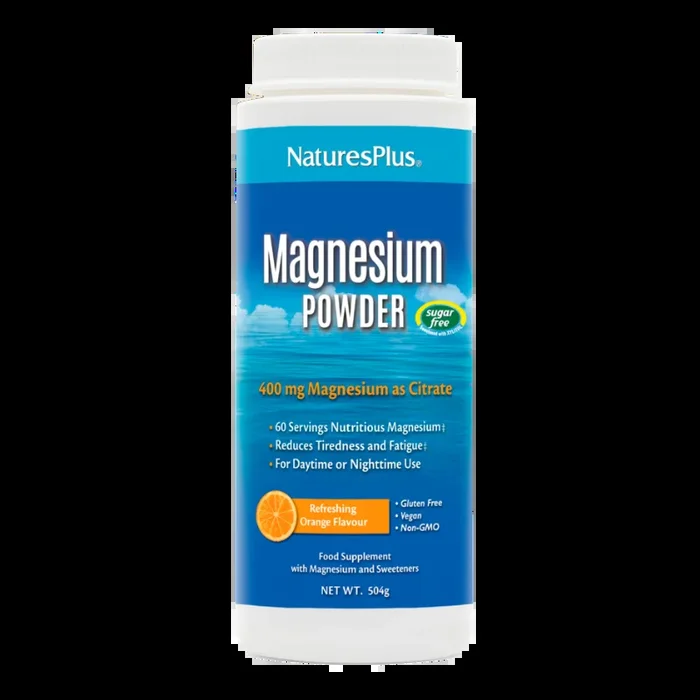Magnesio Polvo · Nature’s Plus · 504 gramos