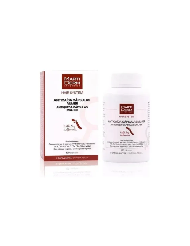Martiderm Hair System Cápsulas Mujer. 120 Unidades