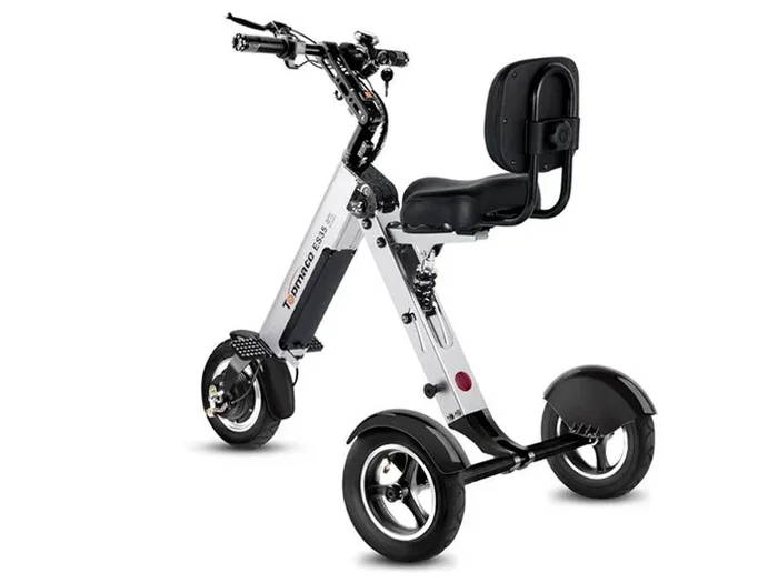 MATE 4 Patinete eléctrico de 3 ruedas plegable 16 kg batería extraíble patinete eléctrico triciclo de 3 ruedas PMR ultra ligero