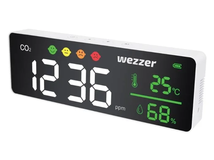Medidor de Calidad del Aire Levenhuk Wezzer Air MC50 con Termómetro e Higrometro