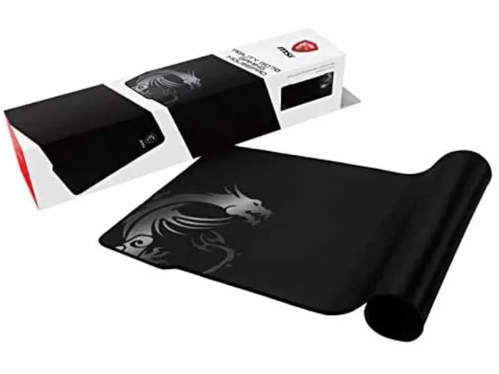 MSI AGILITY GD70 – Alfombrilla Gaming Tamaño Extenso XXL, Superficie Textil de Seda Gaming, Suaves Bordes Cosidos, Base Antideslizante – 900 x 400 x 3 mm