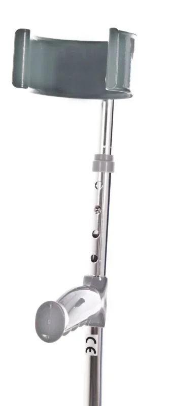 Muleta de aluminio con codera y altura regulables
