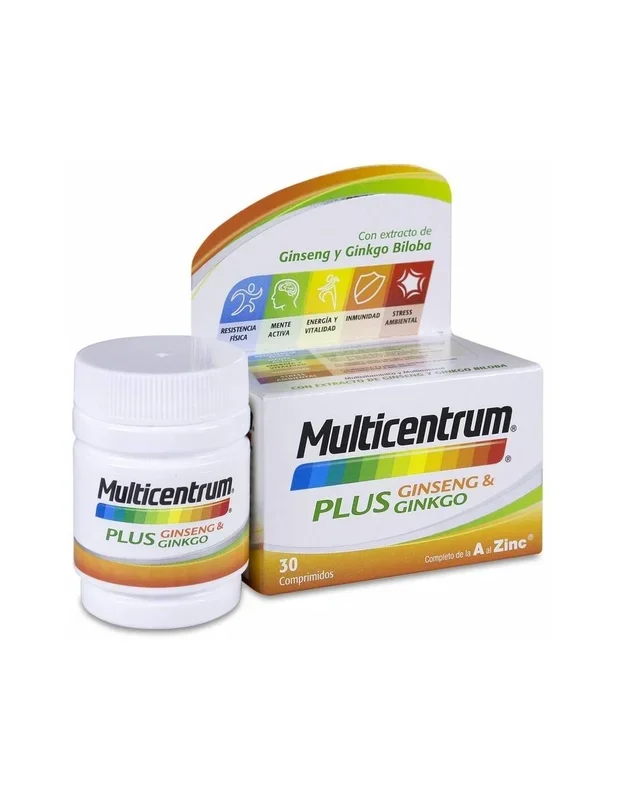 Multicentrum Plus Ginseng Ginkgo, 30 Comprimidos