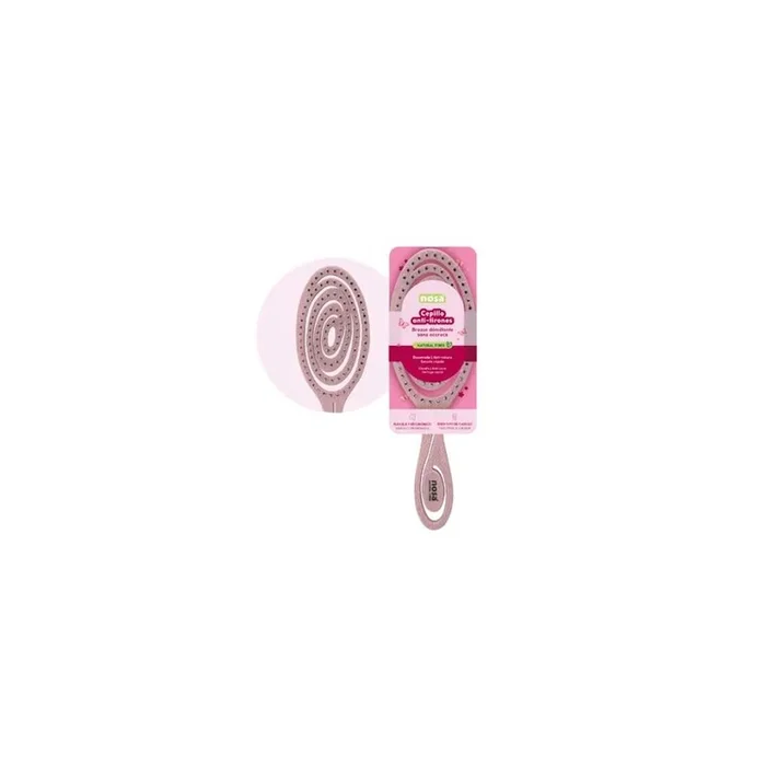 NOSA – CEPILLO ANTI TIRONES DE FIBRAS NATURALES COLOR ROSA