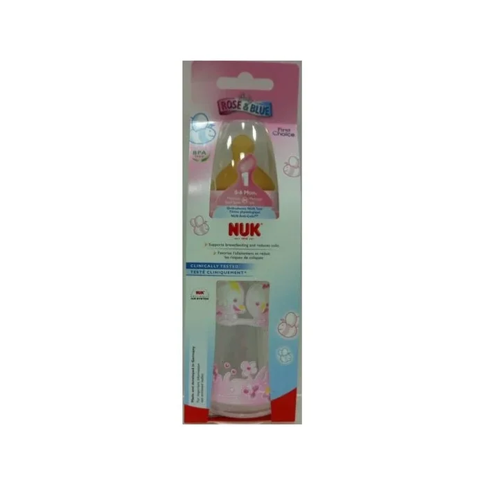 Nuk Biberon 300 ml Rosa, tetina 0-6 m Latex BA TM
