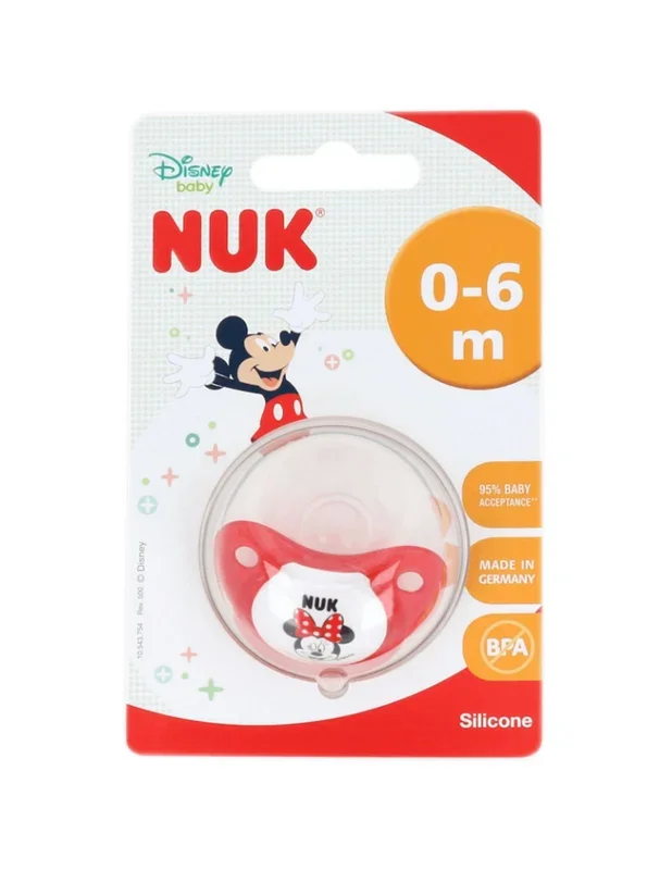 Nuk Chupete Silicona Disney Baby Minnie Rojo 0-6 m 1 Ud