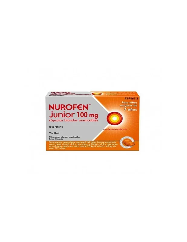 Nurofen Junior 100 mg 12 Cápsulas Blandas Masticables
