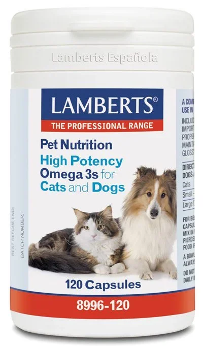 Omega 3 para Gatos y Perros – Lamberts – 120 Cápsulas