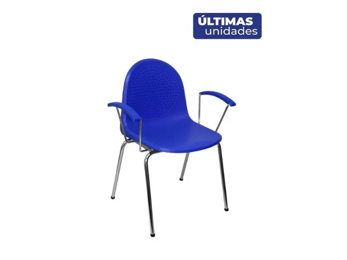 Pack 4 sillas Ves plástico azul