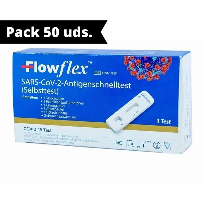 Pack Test Antígenos Nasal Covid-19 Flowflex 50 uds