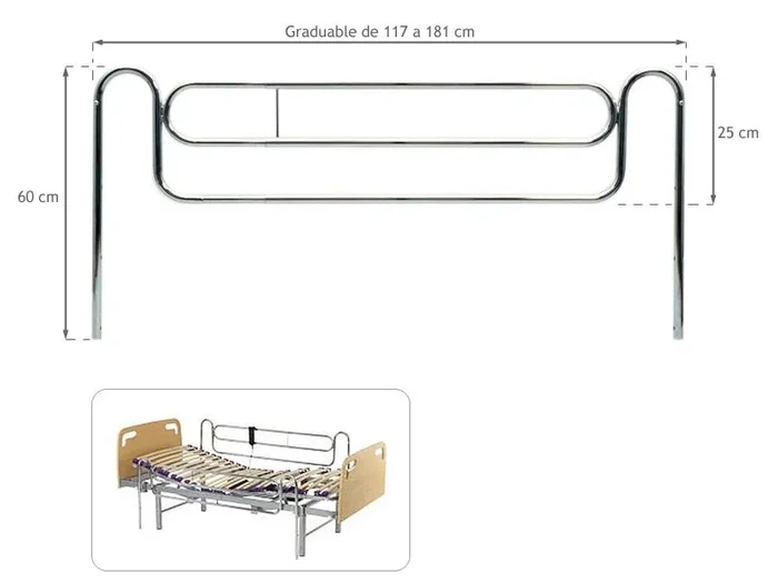 Par de barandillas para cama deslizantes
