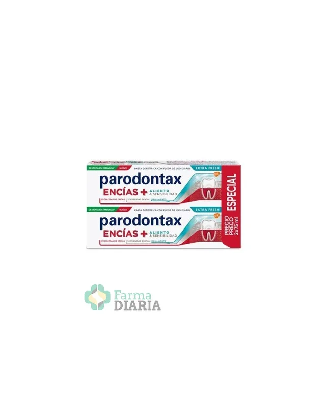 PARODONTAX ENCIAS + ALIENTO & SENSIBILIDAD EXTRA FRESH 2 X 75 ML