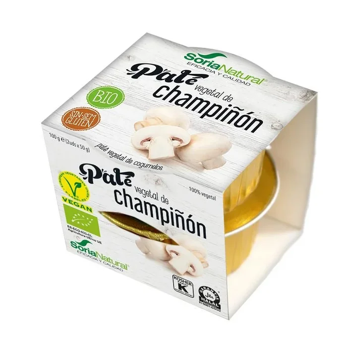 Paté Vegetal de Champiñón · Soria Natural · 2×50 gramos