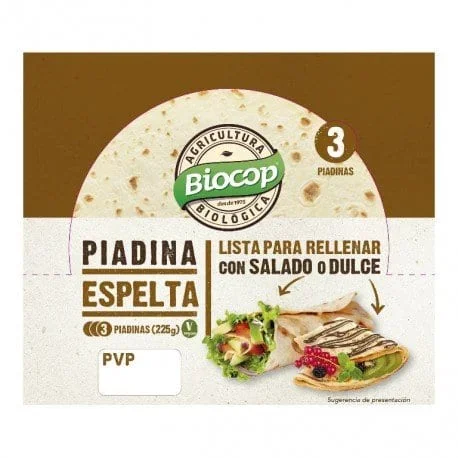 Piadina Espelta – Biocop – 3 unidades