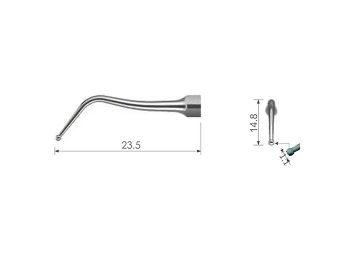 Punta de titanio perio PG056T compatible Woodpecker P56T para tratamiento parodontal