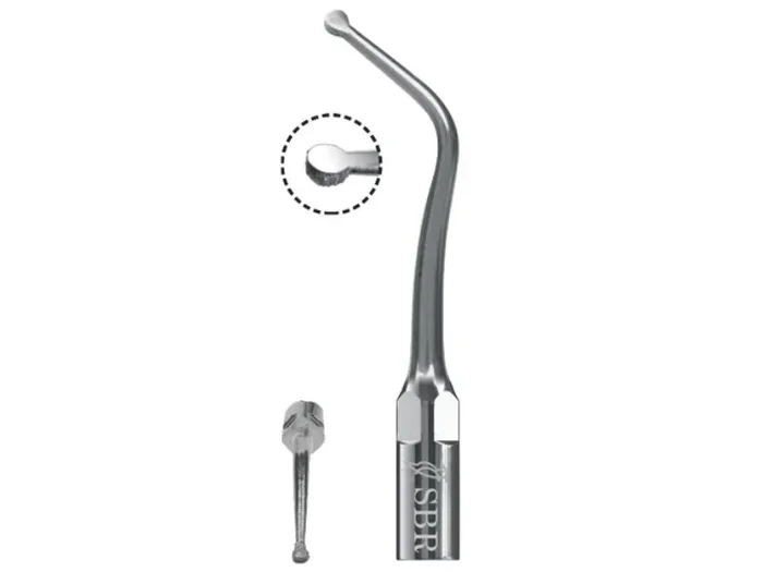 Punta diamantada mezza sfera 45° izquierda compatible Mectron Woodpecker EMS PG072D