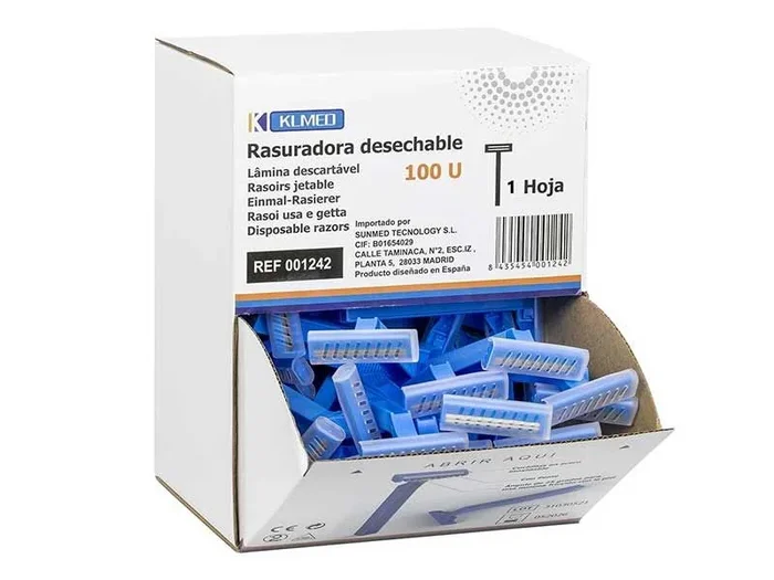 Rasuradoras Desechables 2 Hoja x 100 uds