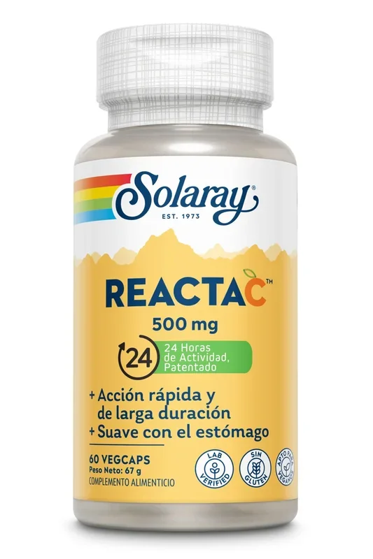 Reacta C 500 mg – Solaray – 60 cápsulas