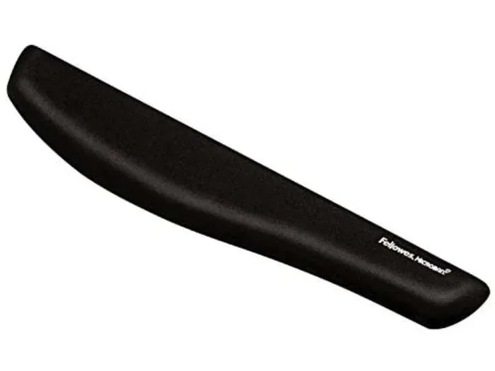 Reposamuñecas ergonómico para teclado Fellowes Foam Fusion Plus Touch, gel y espuma, negro
