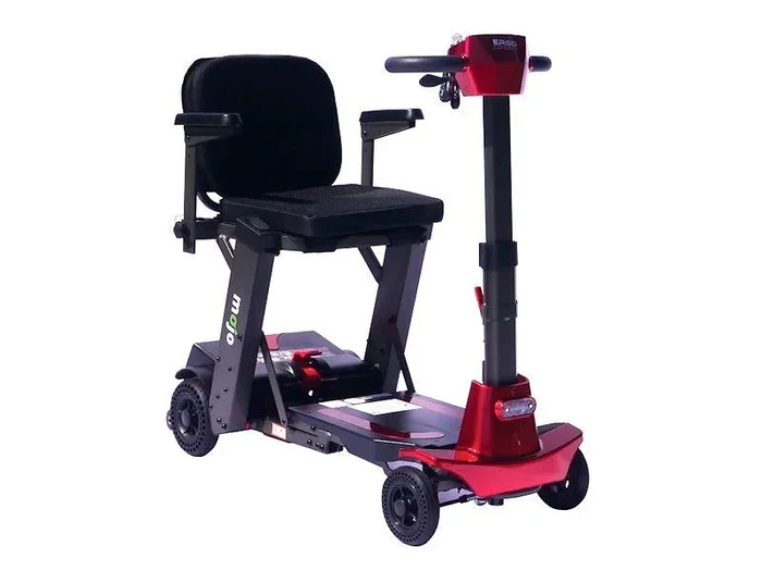 Scooter PMR de 4 ruedas para personas mayores MOJO, plegable con control remoto