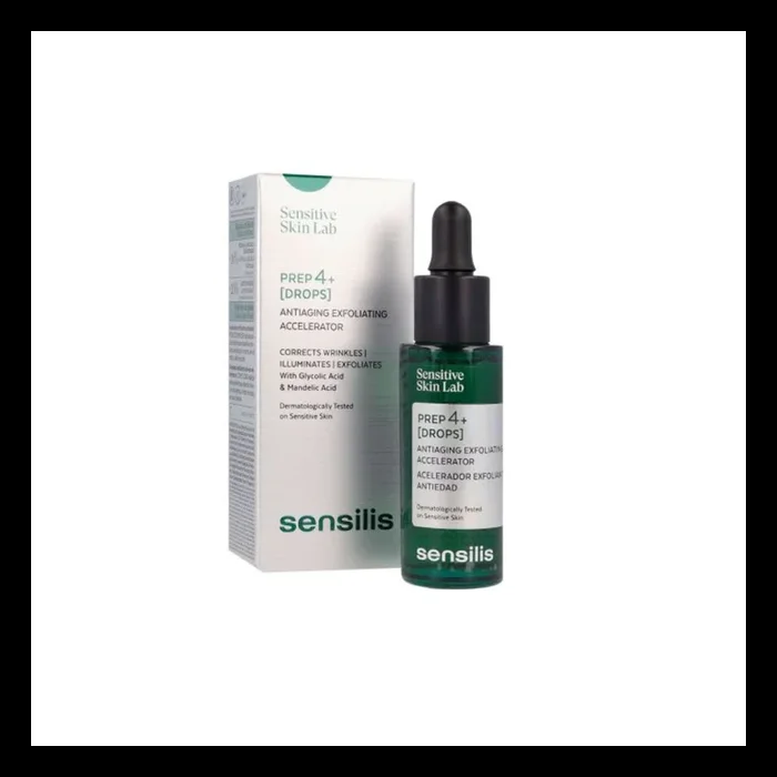 SENSILIS – PREP4+ DROPS ACELERADOR EXFOLIANTE ANTIEDAD CORRIGE E ILUMINA (30 ML)