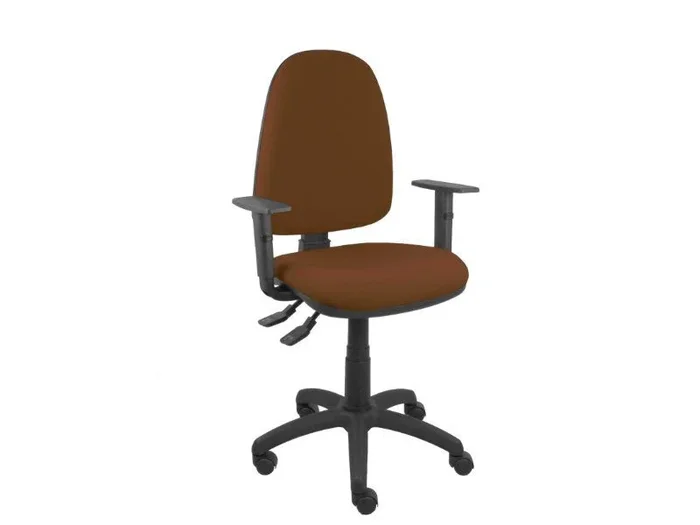 Silla Ayna S bali marrón oscuro con brazos regulables