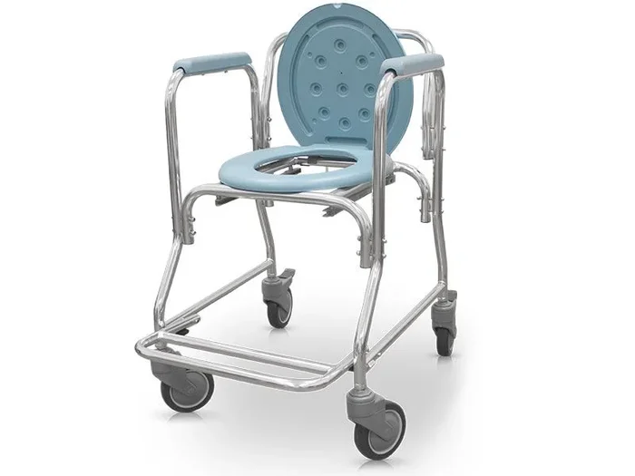 Silla de aseo con inodoro y ruedas
