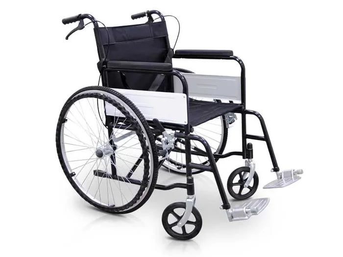 Silla de ruedas plegable de acero BASIC