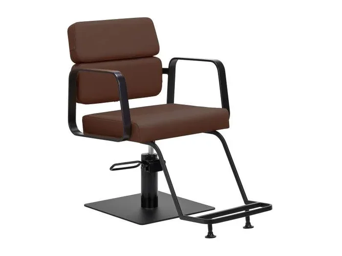 Sillón de peluquería negro Gabbiano Porto con elevador hidráulico