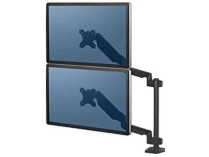Soporte doble monitor Fellowes Platinum Series, vertical con brazo flexible, ajustable
