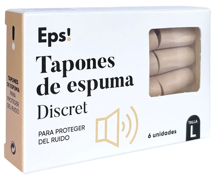 Tapones de Espuma Discret – Talla L · Eps! · 6 unidades