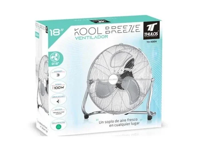 Thulos ventilador de suelo 100w 3 velocidades metálico