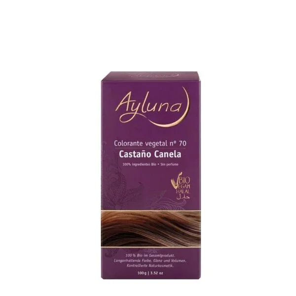 Tinte vegetal en polvo nº70 Castaño Canela, Ayluna