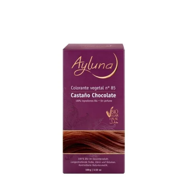 Tinte vegetal en polvo nº85 Castaño Chocolate, Ayluna