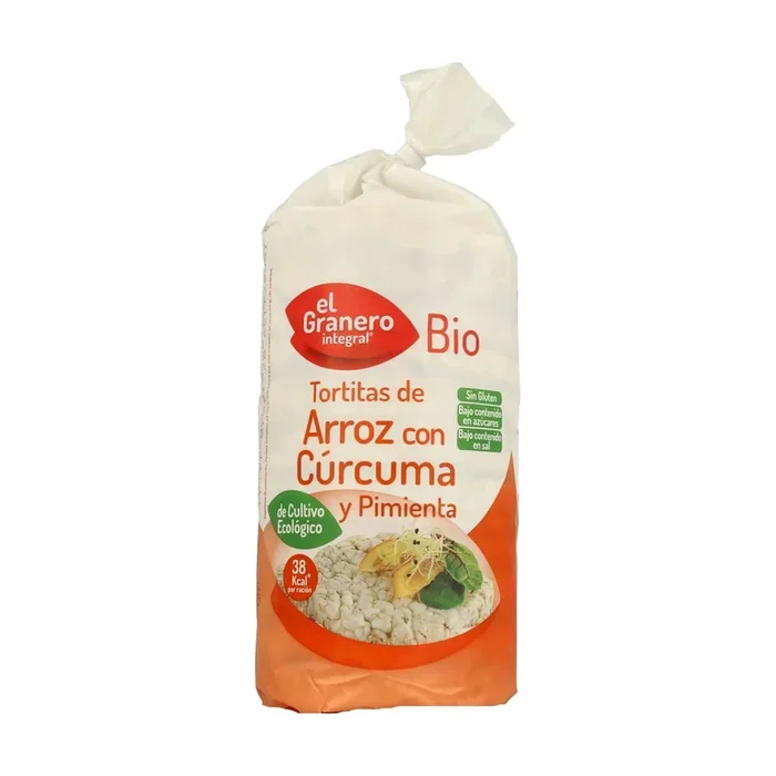 Tortitas de Arroz con Cúrcuma y Pimienta – El Granero Integral – 115 gr