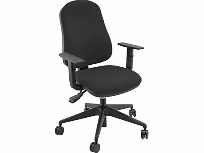 Unisit silla administrativa sincro simple negra reposabrazos ajustables