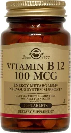Vitamina B12 100 mcg · Solgar · 100 comprimidos
