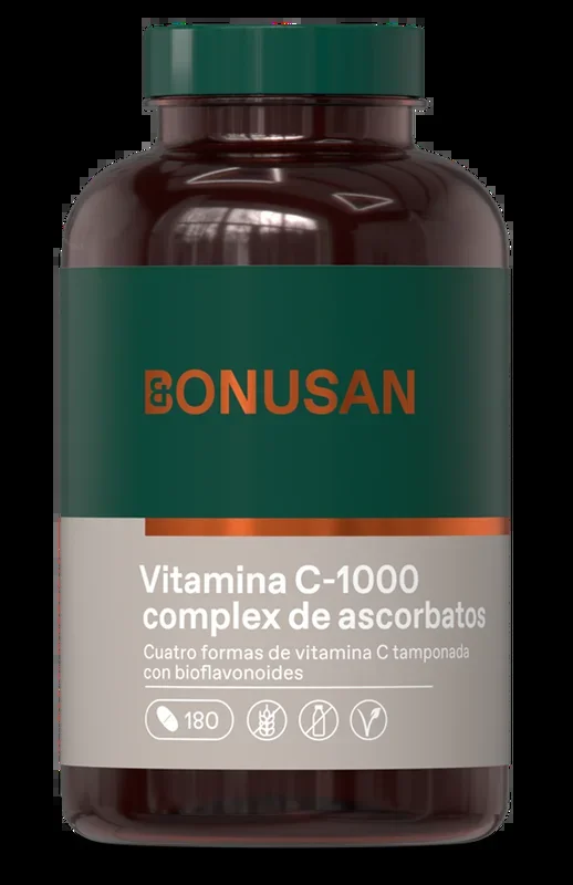 Vitamina C 1.000 (Complejo de Ascorbatos) · Bonusan · 180 comprimidos