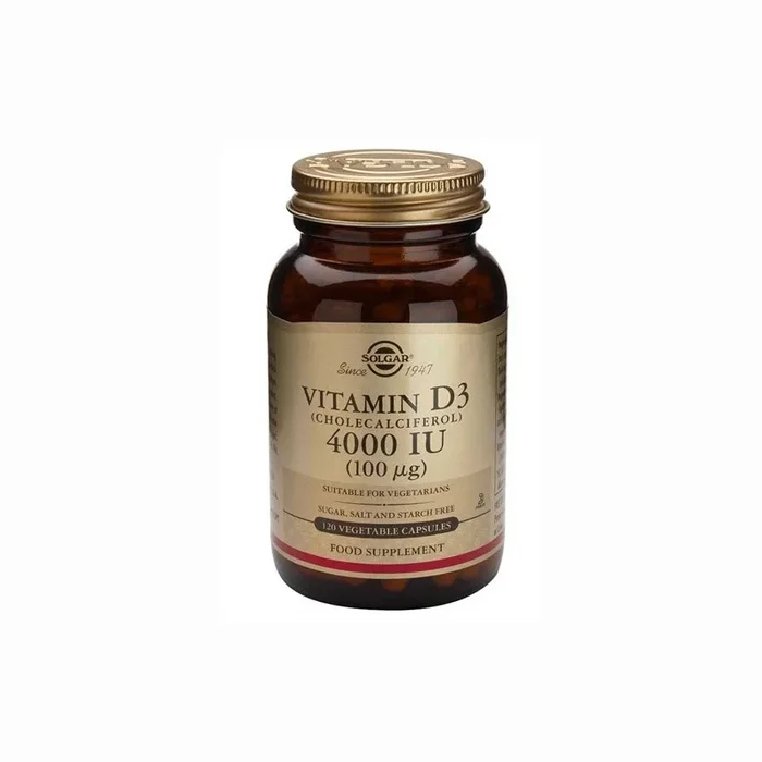 Vitamina D3 4000 iu 100 mg Solgar, 120 cap.