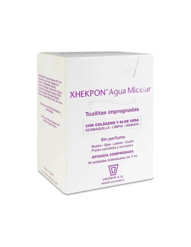 Xhekpon Toallitas Desmaquillantes Agua Micelar 10Uds