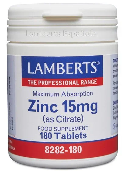 Zinc 15 mg – Lamberts – 180 comprimidos